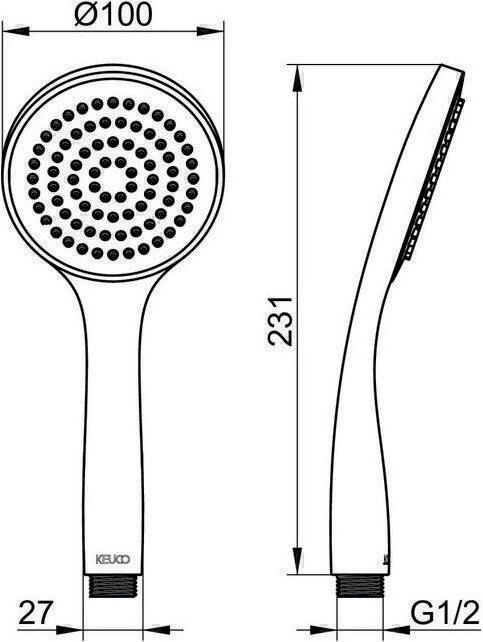 Productafbeelding Keuco Handdouche IXMO solo normale straal vc (1 Typen balken, 11 l/min)