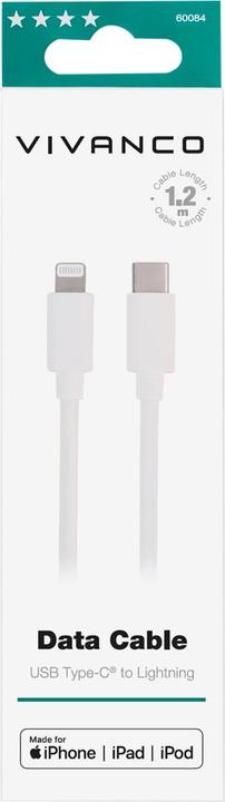 Produktbild Vivanco USB C - Lightning (1.20 m, USB 2.0)