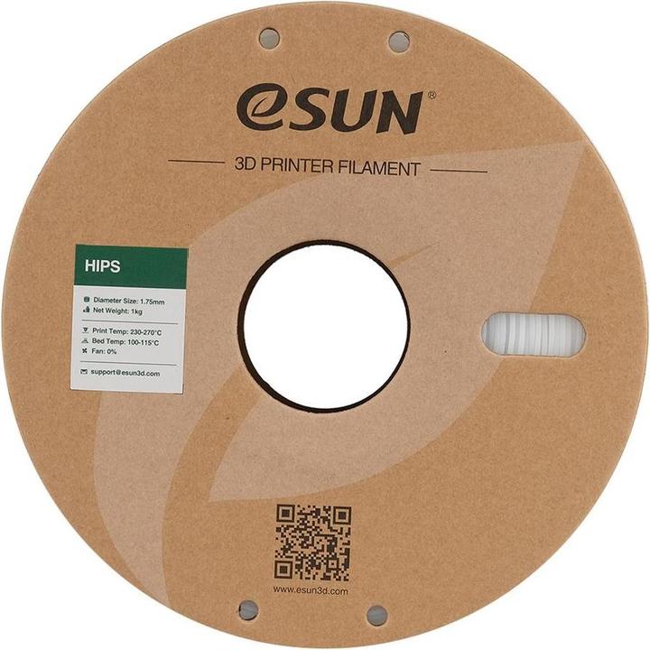 Immagine prodotto eSUN Filamento naturale HIPS 1,75mm 1Kg (INGRESSI, 1.75 mm, 1000 g, Bianco)