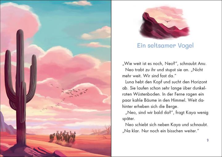 Actual product image Loewe Wildpferde - mutig und frei (Band 3) - Flucht in die Berge (German, Sabine Giebken, Tobias Goldschalt, Loewe First Self-Reading, 2024)