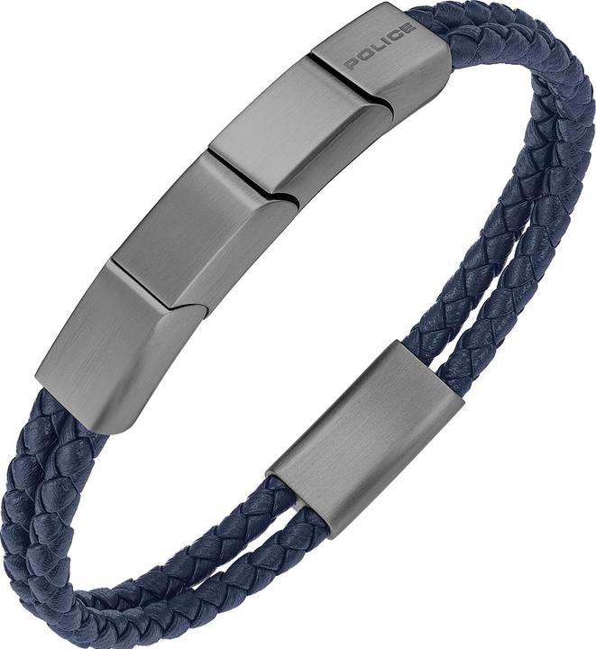 Actual product image Police Parallel bracelet (19 cm, Stainless steel, Leather)
