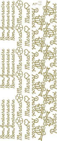 Immagine prodotto VBS Adesivo in rilievo "Bon anniversaire/Merci", 10 x 23 cm