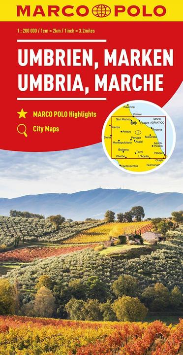 Actual product image Regional Map Italy 08 Umbria, Brands 1:200.000