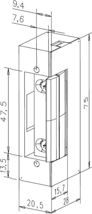 Image du produit effeff Gâche électrique 17 et 17.E FaFix (Porte vitrée, Intérieur)