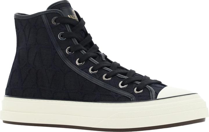 Valentino Garavani Toile Iconographe High Top Sneakers (43.5)