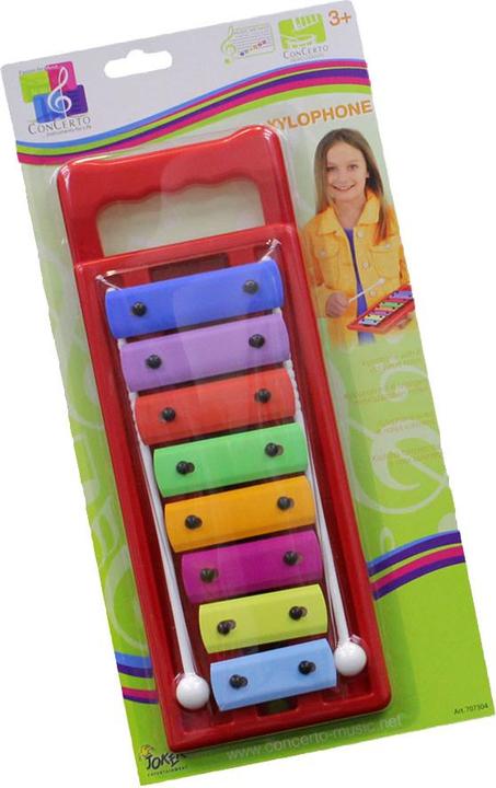 Produktbild 707304 Xylophon mit 8 Töne, Xylofon aus Kunststoff, Kinderxylophon ca. 25cm, Kinderinstrume