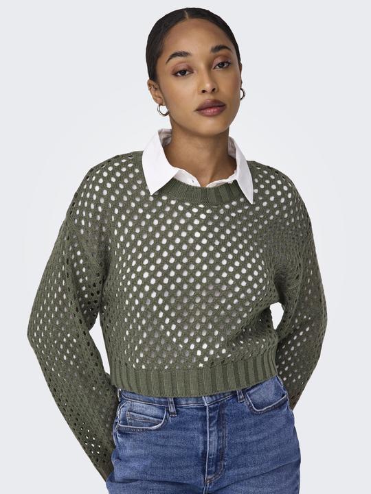 Image du produit Only Coupe normale Col rond Épaule basse Pull-over Haut tricoté (M)