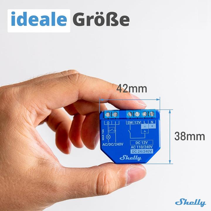 Actual product image Shelly Plus 1 (Switch actuator)
