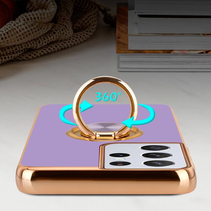 Actual product image Cadorabo Case for Samsung Galaxy S21 ULTRA in TPU with camera protection and ring LM089 Style (Samsung Galaxy S21 Ultra)