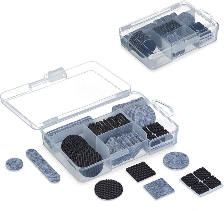 Relaxdays 136x guide per mobili (Alianti in feltro, 136 Pezzo/i)