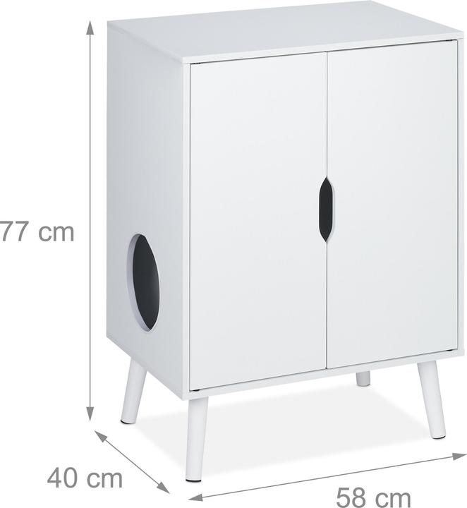 Image du produit Relaxdays Armoire à chats (Bac à litière fermé)
