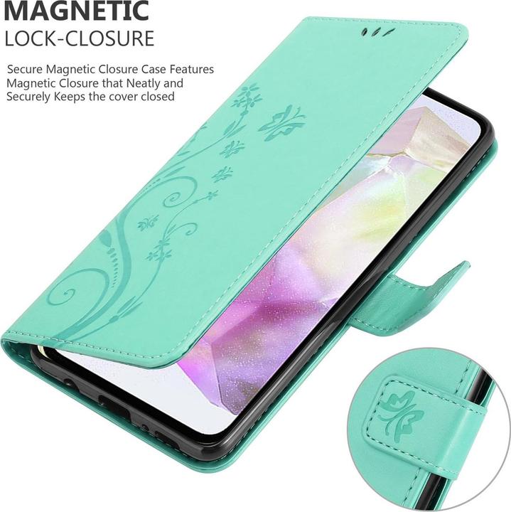 Produktbild Cadorabo Hülle für Samsung Galaxy A35 mit Blumen Muster (Samsung Galaxy A35)