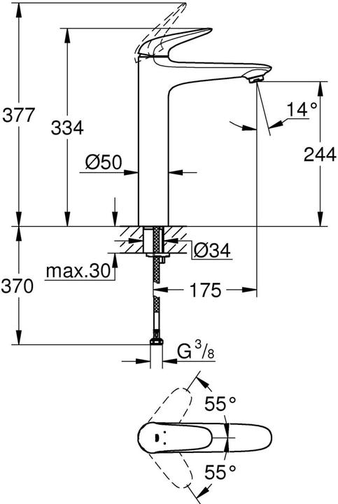 Immagine prodotto Grohe Miscelatore monocomando Eurostyle per lavabo XL-Size