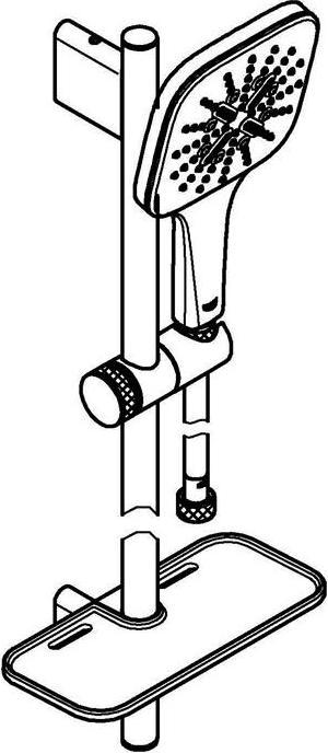Actual product image Grohe Rainshower SmartActive 130 Cube Brausestangenset (3 Beam types, 12 l/min)