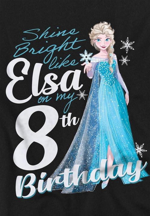Actual product image Disney Frozen Childrens/Kids Bright Like Elsa 8th Birthday T-Shirt (140)