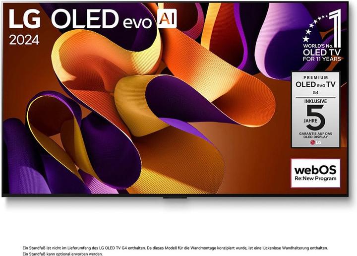 Actual product image LG OLED55G48LW (55", G4, OLED, 4K, 2024)