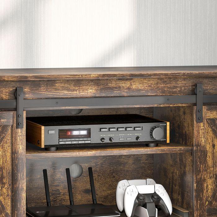 Produktbild Swisshandel24 TV-Schrank, Fernsehtisch für Fernseher bis zu 60 Zoll, Lowboard, Fernsehschrank (120 x 40 x 54 cm)