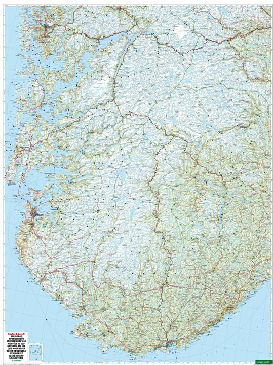 Actual product image Norway South, road and leisure map 1:250,000, freytag & berndt (freytag & berndt, Hungarian, Slovak, English, Norwegian, Dutch, Italian, Spanish, Czech)