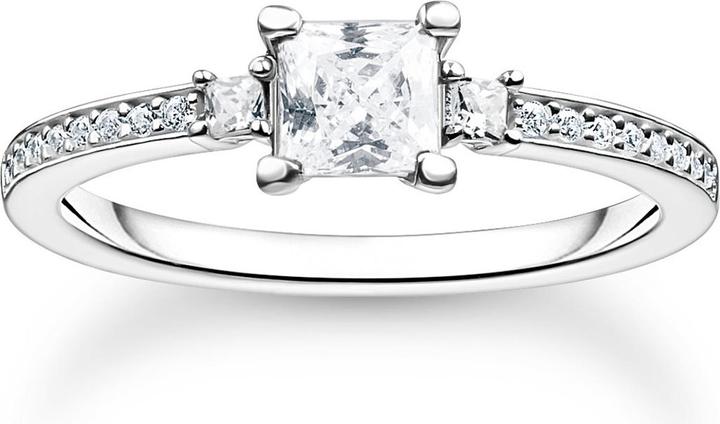 Image du produit Thomas Sabo Bague pavé pierre blanche argent (54, Argent 925)