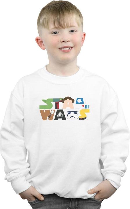Immagine prodotto Star Wars Character Logo Felpa Ragazzi (152, 158)