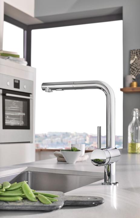Produktbild Grohe Einhand-Spültischbatterie MINTA 1/2Zoll, C-Auslauf cool sunrise gebürste