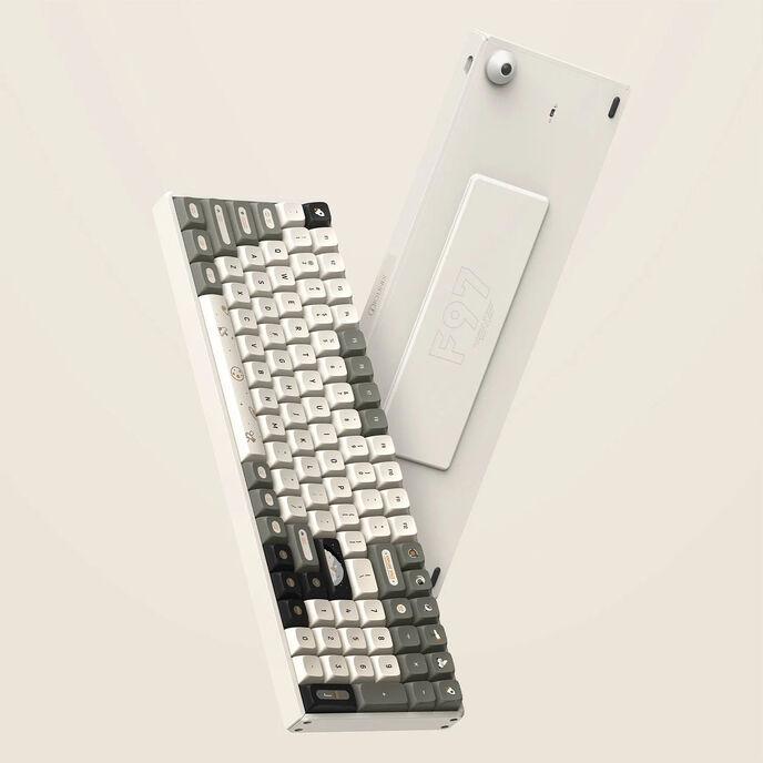 Image du produit Iqunix Clavier de jeu sans fil F97 Hitchhiker, RGB - Commutateurs Moonstone (DE, Sans fil)