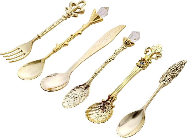 Actual product image JTI Dessert spoon and dessert fork, 6 pieces - Gold (6 Piece, Cutlery set)