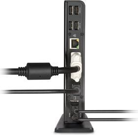 Produktbild Hamlet USB 3.0 Dual Display DVI und HDMI Docking Station, Hub mit 6 USB-Anschlüssen, LAN UND AUDI (USB-A, USB-B, 6 Ports)