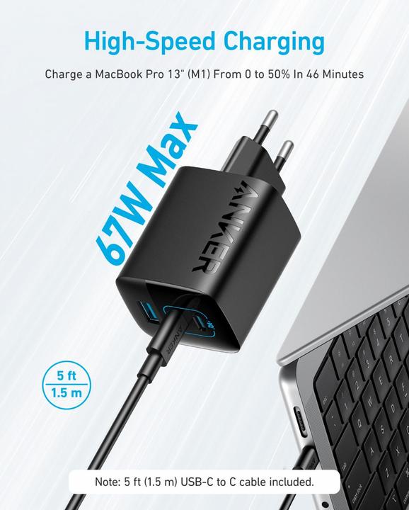 Actual product image Anker 336 Charger (67W) (67 W)