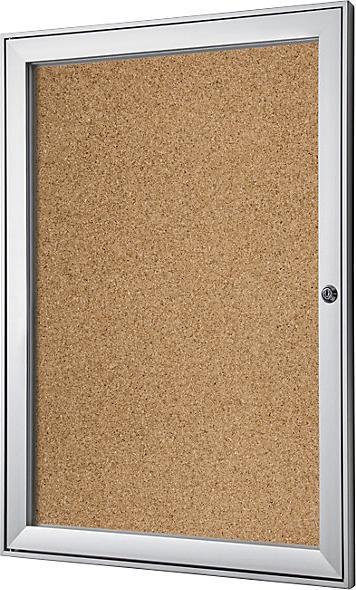 Image du produit eurokraft pro Vitrine avec porte à charnière (Tableau magnétique, Tableau d'affichage, 52,5 x 69,5 cm)