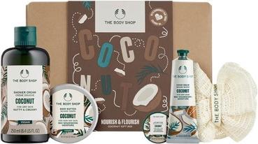 Immagine prodotto Body Shop Nourish & Flourish Coconut Set - Lavaggio corpo 250ml, Burro corpo 50ml, Crema mani (Set per la cura del corpo)