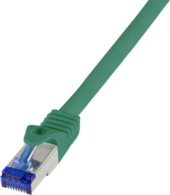 LogiLink C6A025S RJ45 CAT 6a S/FTP 0.5m Grün (S/FTP, CAT6a, 0.50 m)