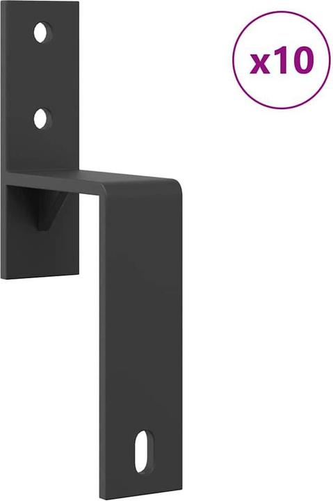 Produktbild VidaXL Schiebetürbeschlag-Set 200 cm Stahl Schwarz Schiebetürbeschlag Satz