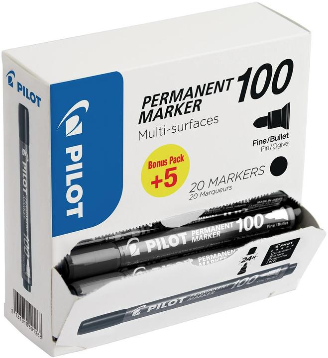 Produktbild Pilot Permanent-Marker 100 XL (Black, 4.50 mm, 15 x)