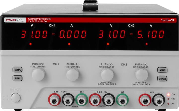 Produktbild Stamos Labornetzgerät Doppel Labornetzteil Netzgerät Trafo 2X 0 30 V 5 A 550 W