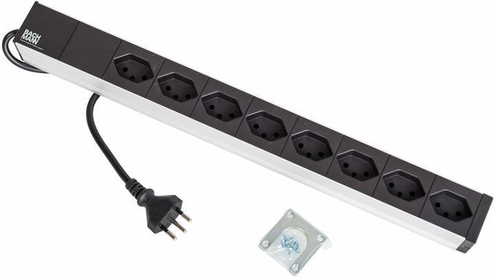 Bachmann Socket strip 19", 8xD13, 90°, SZ (8 x, Type 13, 3 m)