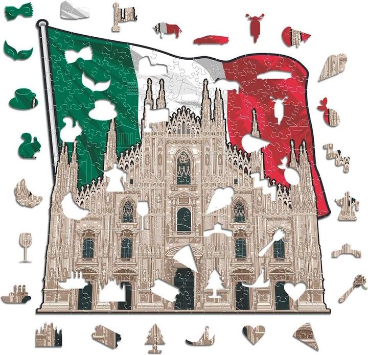 Actual product image Iconic Milan Cathedral - Monument Wooden Puzzle Size S (150 pieces) (150 pieces)