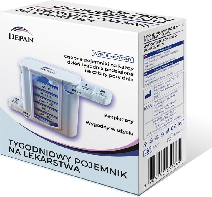 Depa Medyczny tygodniowy pojemnik na lekarstwa kasetka