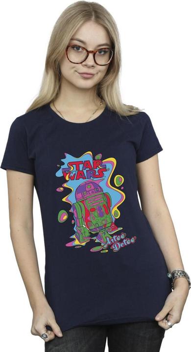 Actual product image Star Wars Womens/Ladies R2D2 Pop Art Cotton T-Shirt (XXL)
