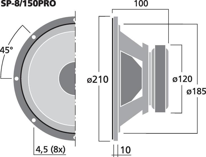 Image du produit Img Stage Line SP-8/150PRO (1 pièce)
