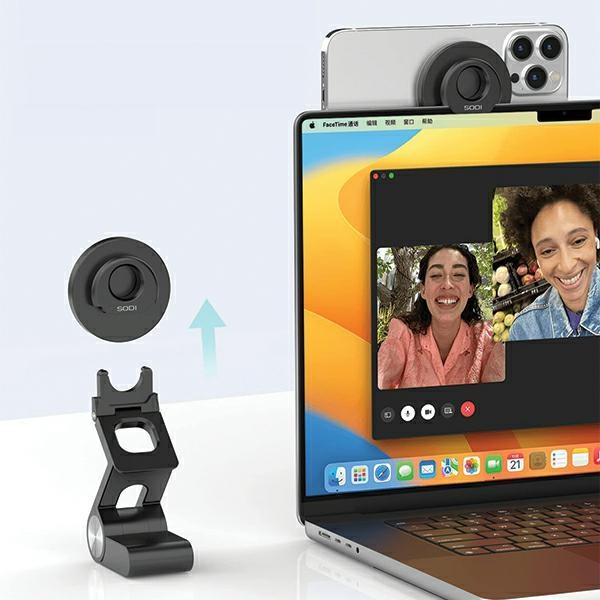 Image du produit Sodi Wielofunkcyjny uchwyt indukcyjny 3w1 do iMaca BM-330 czarny/black MagSafe