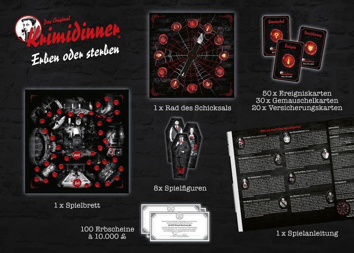 Actual product image Inherit or Die - The official game for the original murder mystery dinner (German)