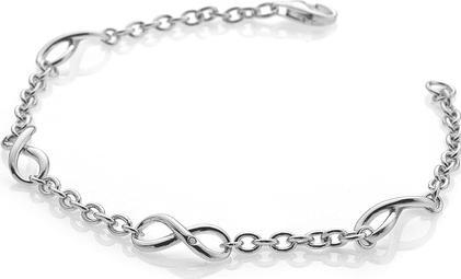 Hot Diamonds Silver bracelet with diamond Infinity DL293