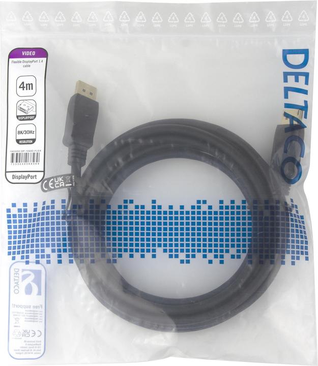 Immagine prodotto Deltaco DP-1040D-FLEX (4 m, DisplayPort)
