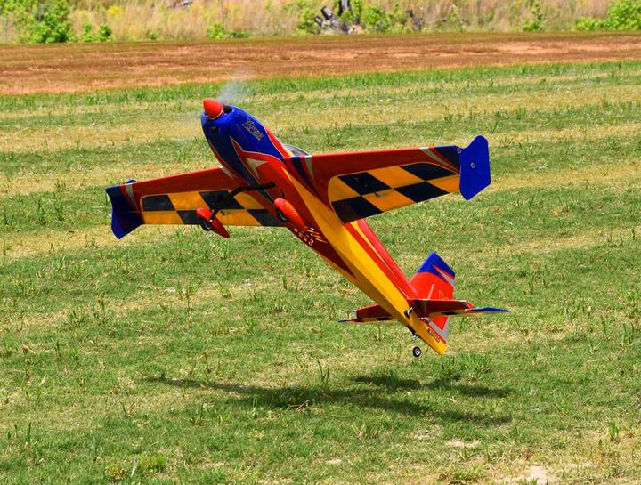 Actual product image Extremeflight-RC extra 300 48" v2 plus red/blue/yellow arf with wing quick release fastener