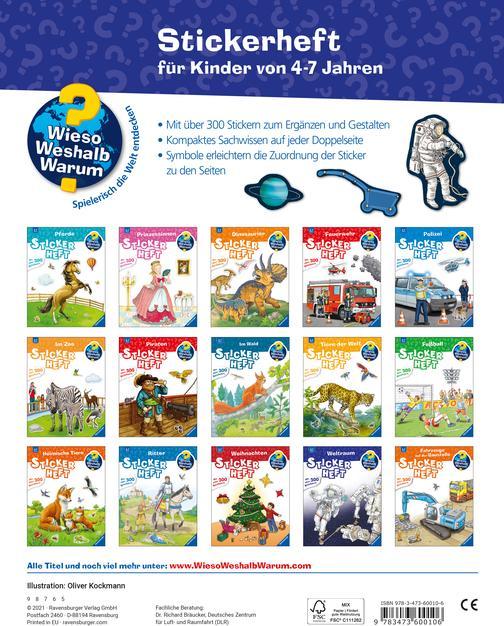 Immagine prodotto Ravensburger Perché? Perché? Perché? Libro di adesivi: spazio