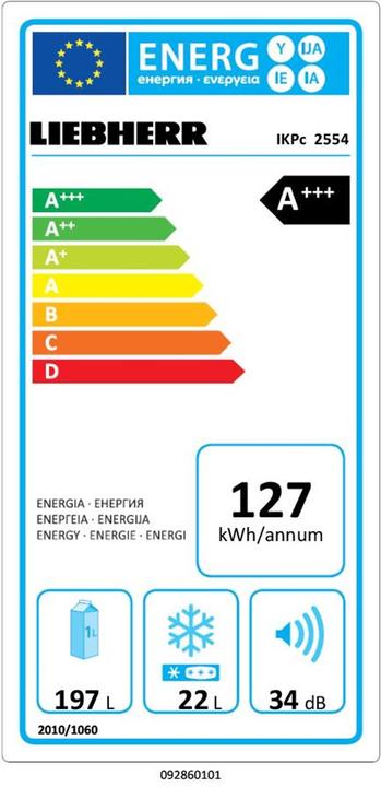 Etichetta energetica Liebherr IKPc2854 Premium (273 l)