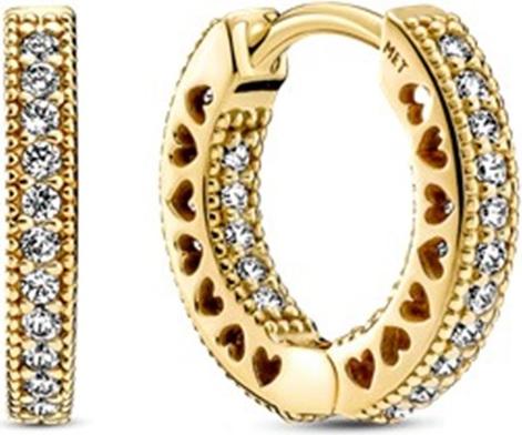 Pandora Creolen Shine Pavé Herzen (Silber 925)