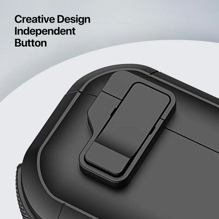 Productafbeelding Dux Ducis Headphone case - AirPods 4 PECP Series PC+TPU Cover with Hook Black (Hoes voor oplaadkoffer)