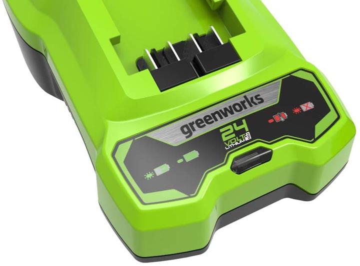 Actual product image Greenworks 24V battery G24B2 and charger G24UC (24 V)